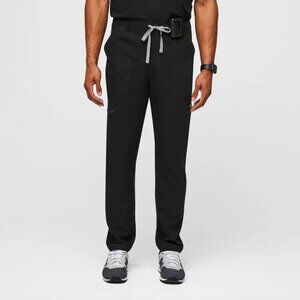 FIGS Men's Cairo Cargo Scrub Pants in Black, M